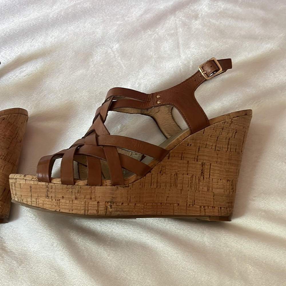 Guess Ellie Wedge Brown Leather - Picture 4 of 8